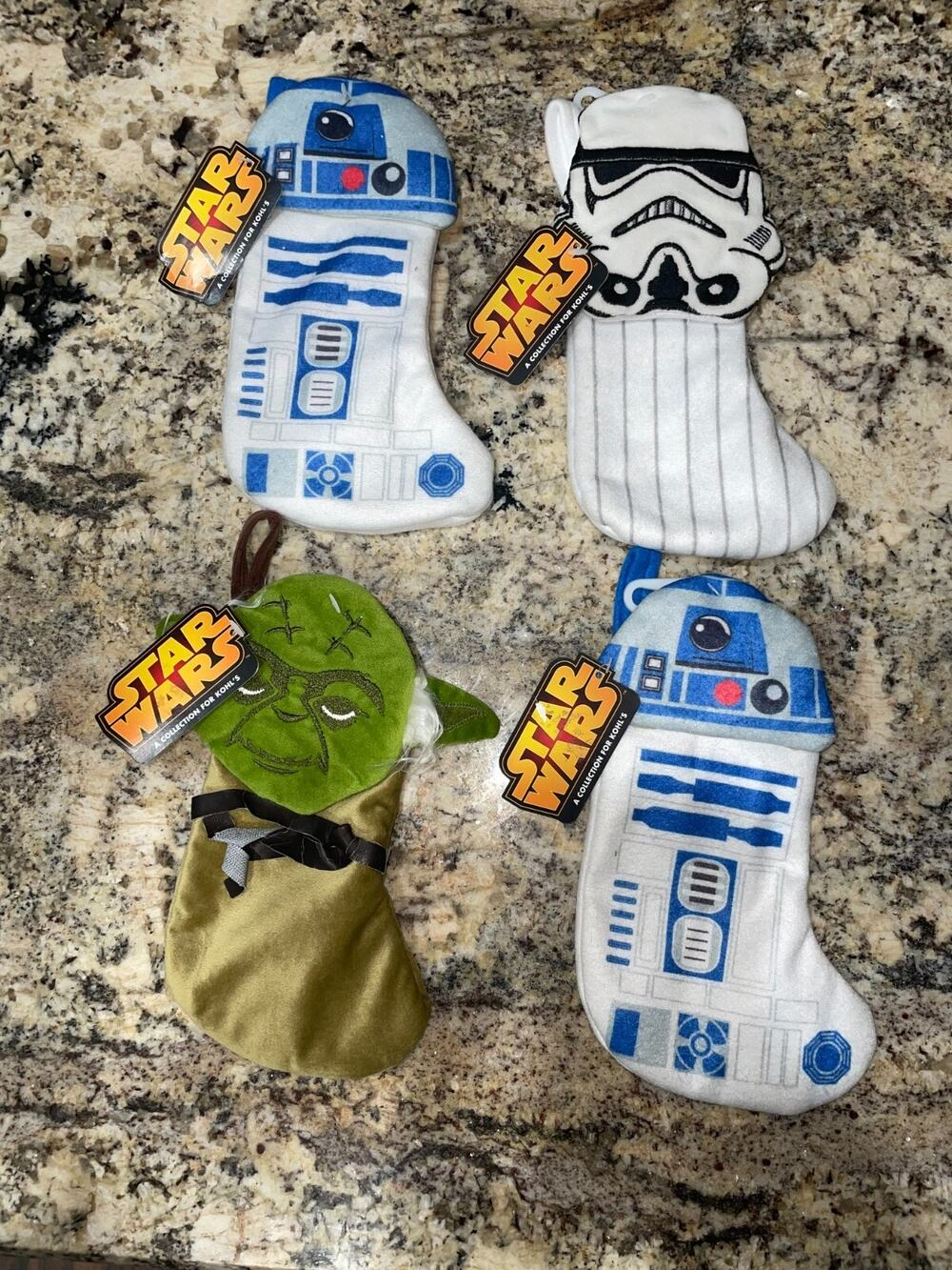 NWT Star Wars Mini Plush Stocking Lot Christmas Ornaments Gift Card Holder